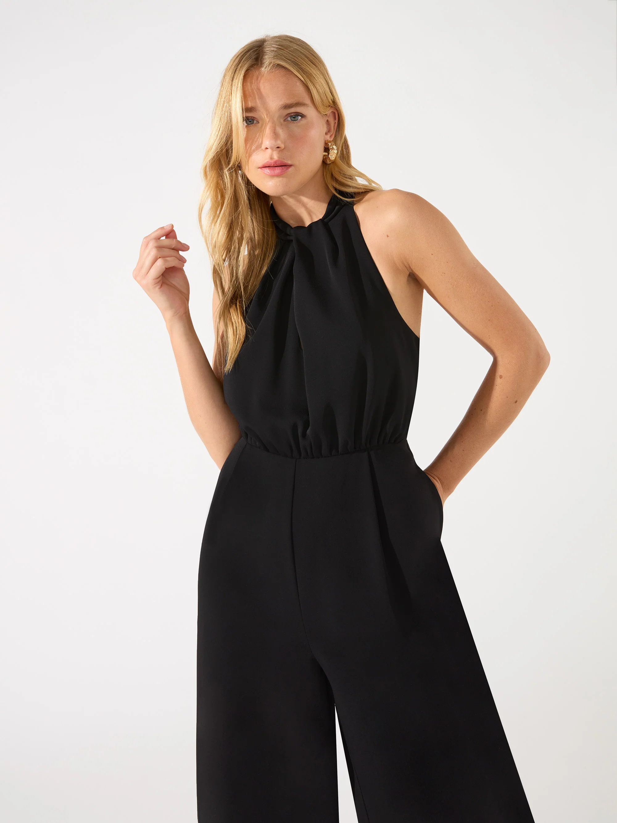 Sophia Twist Neck Culotte Jumpsuit